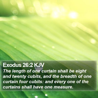 Exodus 26:2 KJV Bible Verse Image