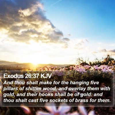 Exodus 26:37 KJV Bible Verse Image