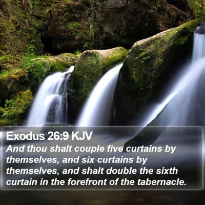 Exodus 26:9 KJV Bible Verse Image