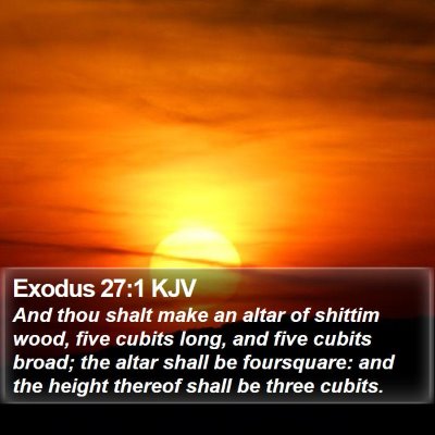 Exodus 27:1 KJV Bible Verse Image