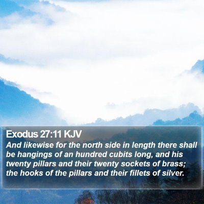 Exodus 27:11 KJV Bible Verse Image