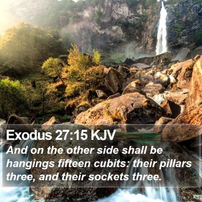 Exodus 27:15 KJV Bible Verse Image