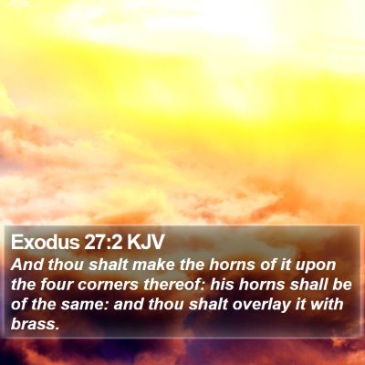 Exodus 27:2 KJV Bible Verse Image