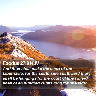 Exodus 27:9 KJV Bible Verse Image