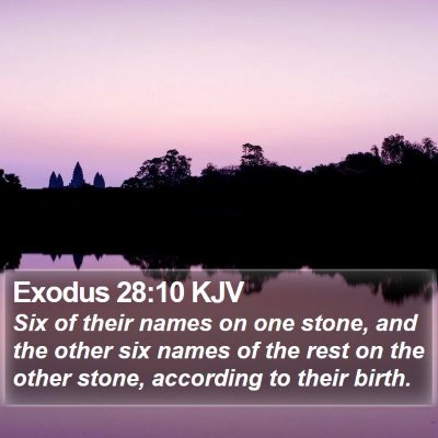 Exodus 28:10 KJV Bible Verse Image