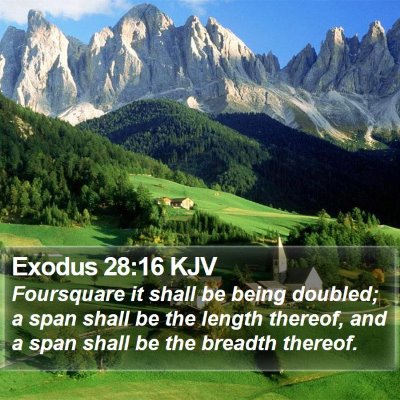 Exodus 28:16 KJV Bible Verse Image