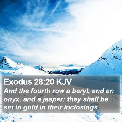 Exodus 28:20 KJV Bible Verse Image