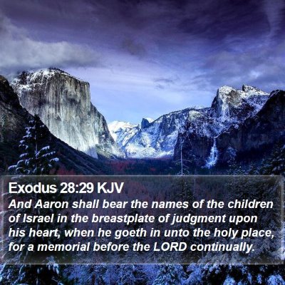 Exodus 28:29 KJV Bible Verse Image