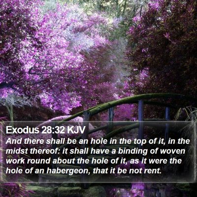 Exodus 28:32 KJV Bible Verse Image