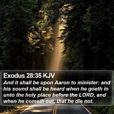 Exodus 28:35 KJV Bible Verse Image