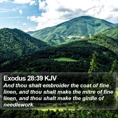 Exodus 28:39 KJV Bible Verse Image