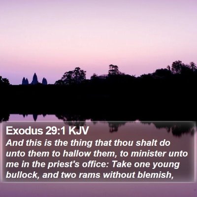 Exodus 29:1 KJV Bible Verse Image