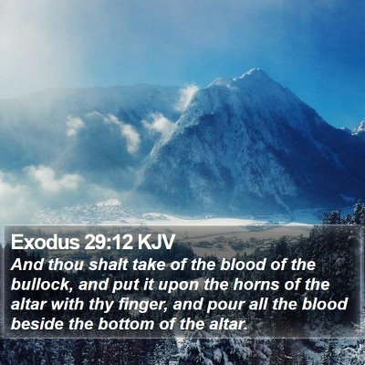 Exodus 29:12 KJV Bible Verse Image