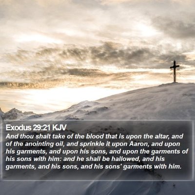 Exodus 29:21 KJV Bible Verse Image