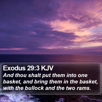 Exodus 29:3 KJV Bible Verse Image