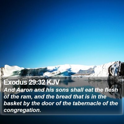 Exodus 29:32 KJV Bible Verse Image