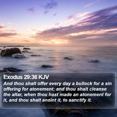 Exodus 29:36 KJV Bible Verse Image