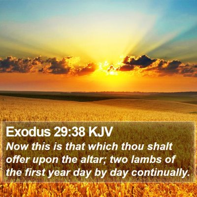 Exodus 29:38 KJV Bible Verse Image