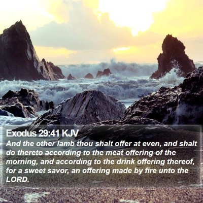 Exodus 29:41 KJV Bible Verse Image