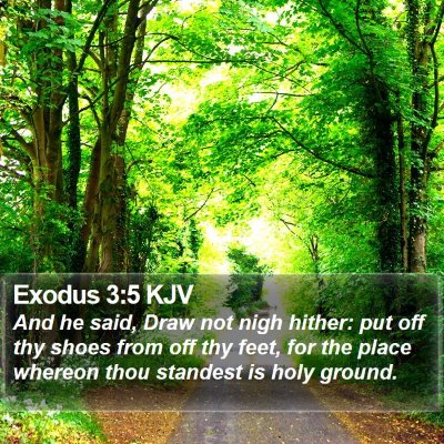 Exodus 3:5 KJV Bible Verse Image