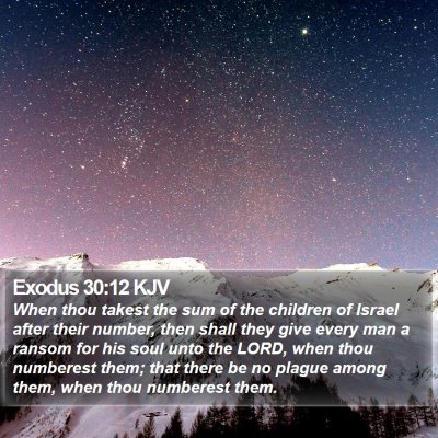 Exodus 30:12 KJV Bible Verse Image