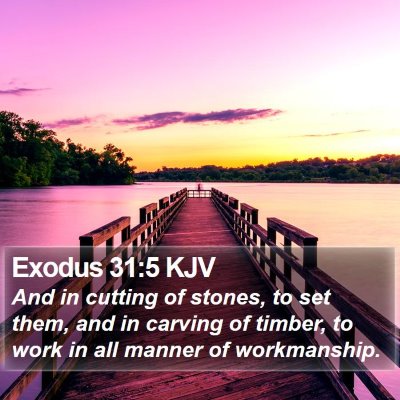 Exodus 31:5 KJV Bible Verse Image