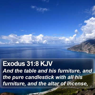 Exodus 31:8 KJV Bible Verse Image
