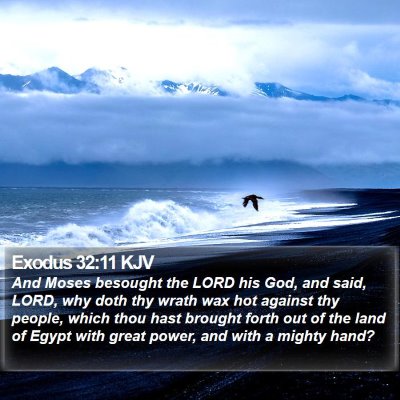 Exodus 32:11 KJV Bible Verse Image