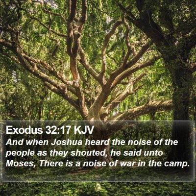 Exodus 32:17 KJV Bible Verse Image