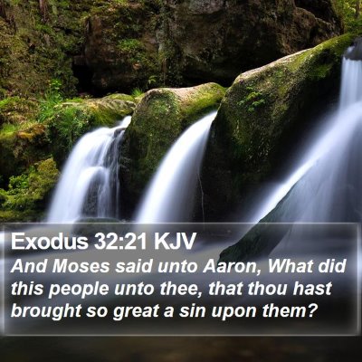 Exodus 32:21 KJV Bible Verse Image