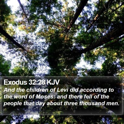 Exodus 32:28 KJV Bible Verse Image