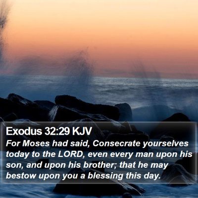 Exodus 32:29 KJV Bible Verse Image