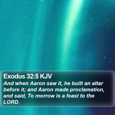 Exodus 32:5 KJV Bible Verse Image