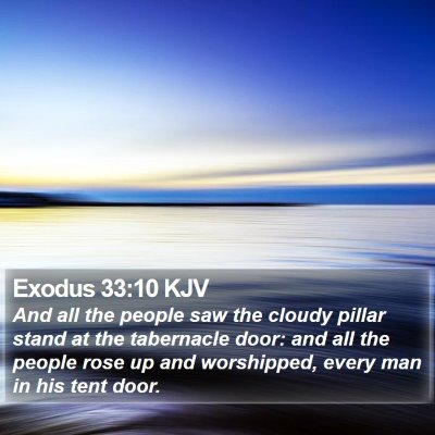 Exodus 33:10 KJV Bible Verse Image