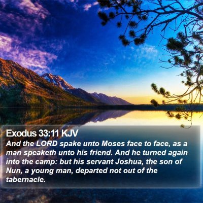 Exodus 33:11 KJV Bible Verse Image