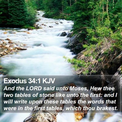 Exodus 34:1 KJV Bible Verse Image