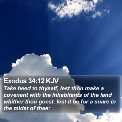 Exodus 34:12 KJV Bible Verse Image