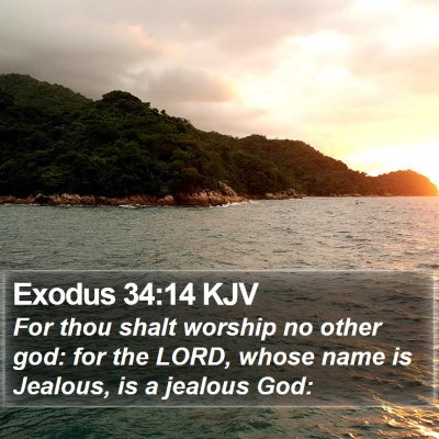 Exodus 34:14 KJV Bible Verse Image