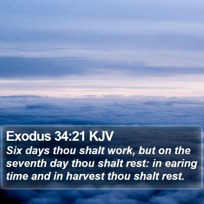 Exodus 34:21 KJV Bible Verse Image