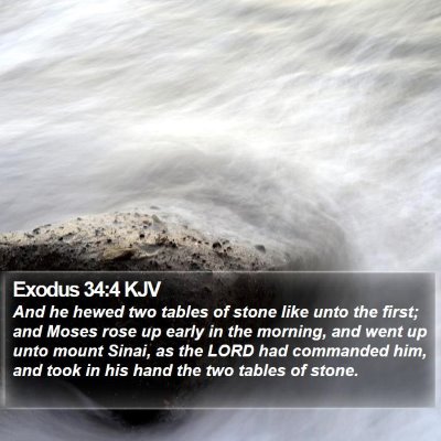 Exodus 34:4 KJV Bible Verse Image