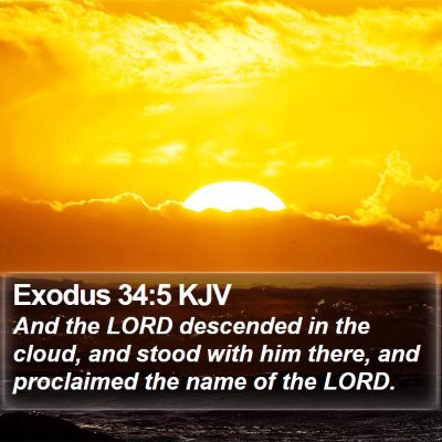 Exodus 34:5 KJV Bible Verse Image