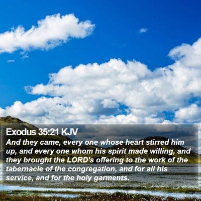 Exodus 35:21 KJV Bible Verse Image