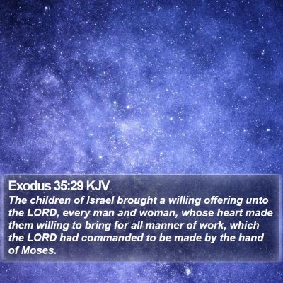 Exodus 35:29 KJV Bible Verse Image