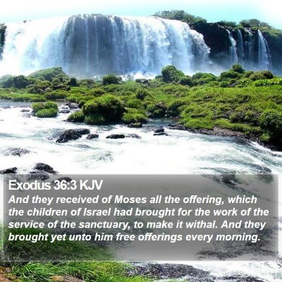 Exodus 36:3 KJV Bible Verse Image