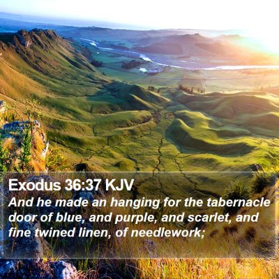 Exodus 36:37 KJV Bible Verse Image