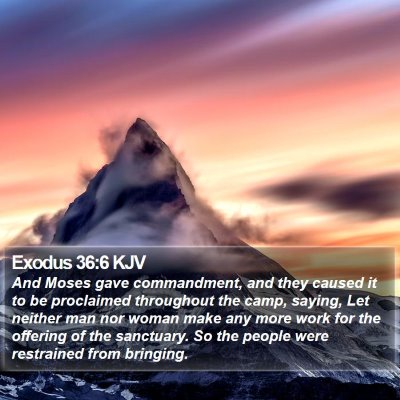 Exodus 36:6 KJV Bible Verse Image