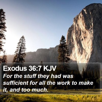 Exodus 36:7 KJV Bible Verse Image