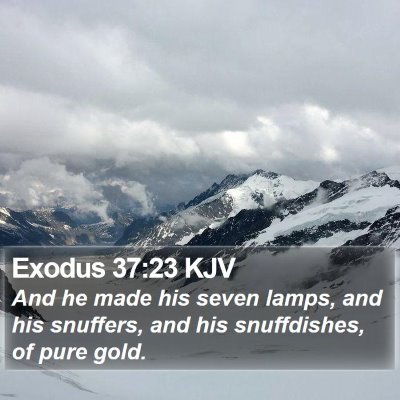 Exodus 37:23 KJV Bible Verse Image