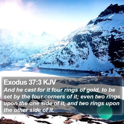 Exodus 37:3 KJV Bible Verse Image