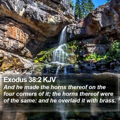 Exodus 38:2 KJV Bible Verse Image